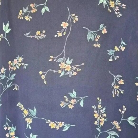 Tahari navy blue floral lightweight kimono style top size S/M NWT - Picture 11 of 16